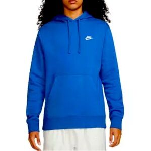 Nike Men's Fleece Pullover Hoodie-Blue